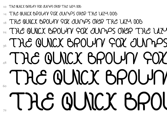 Star Constellation font waterfall